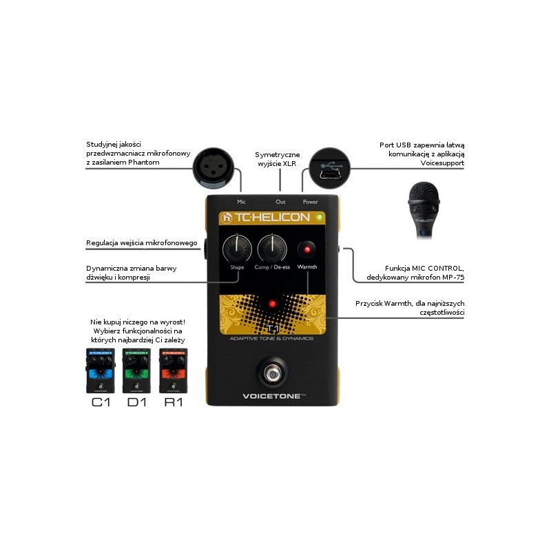 TC HELICON VOICETONE T1 - procesor wokalowy