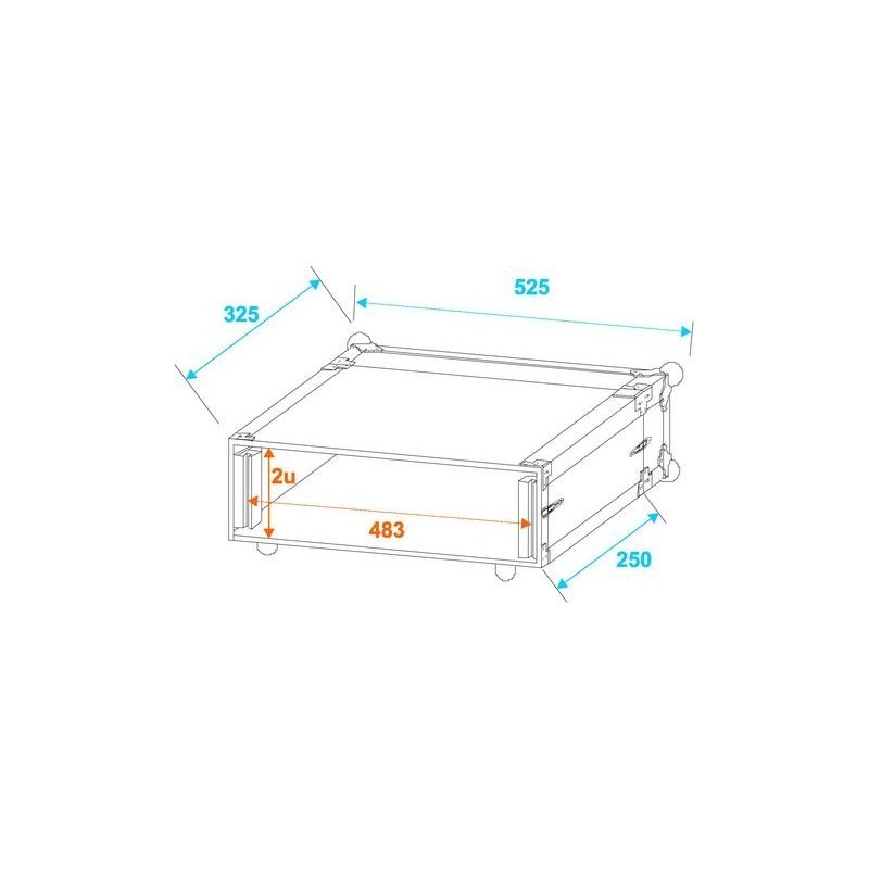 ST Effect rack 2U 24cm - case