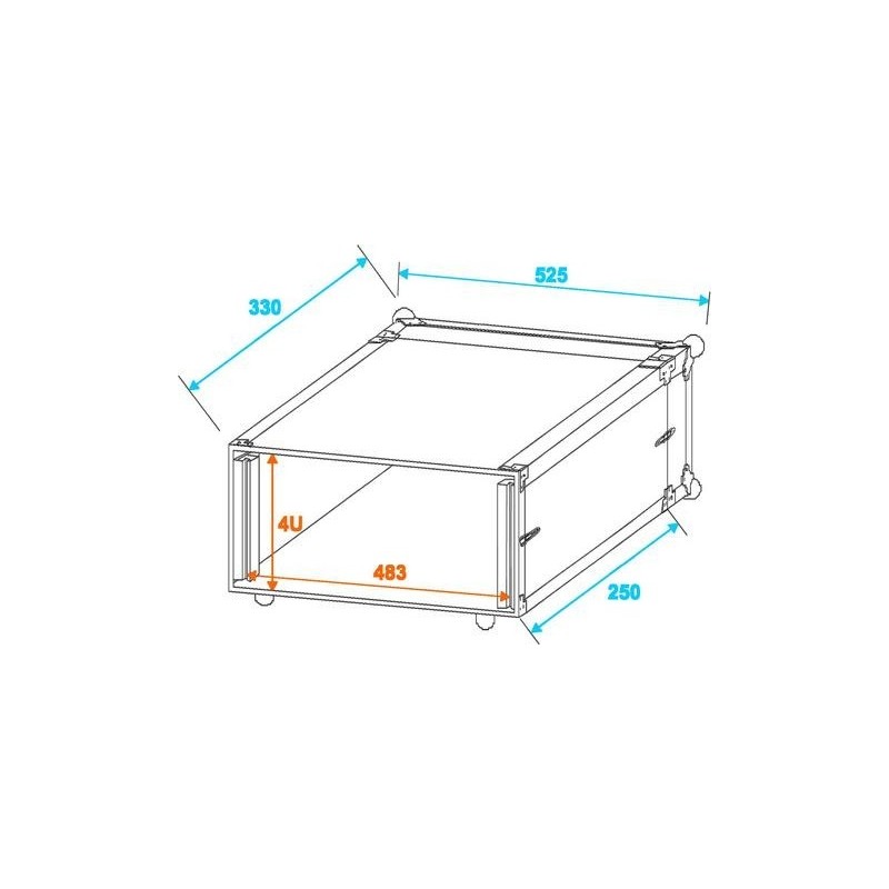 ST Effect rack 4U 24cm - case