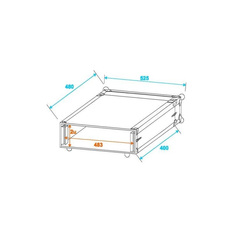 ST Effect rack 2U 40cm - case