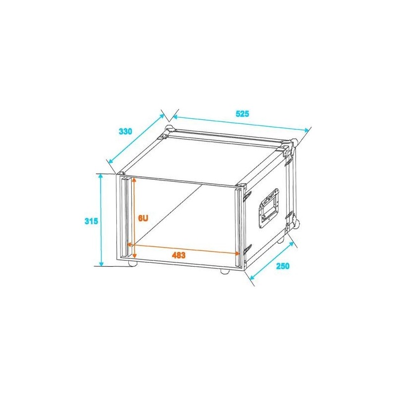 ST Effect rack 6U 24cm - case