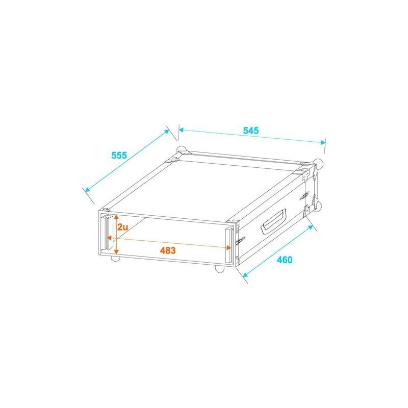 ST Amplifier rack PR-1, 2U, 47cm - case