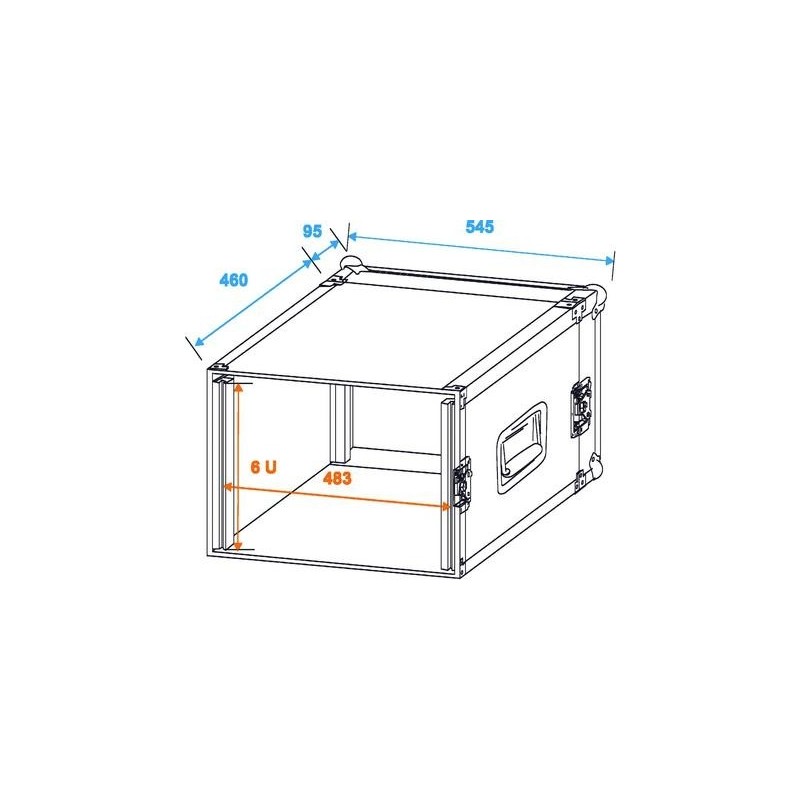 ST Amplifier rack PR-2, 6U, 47cm - case