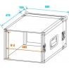 ST Amplifier rack PR-2, 8U, 47cm - case