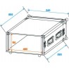 ST Amplifier rack PR-2ST, 6U, 57cm - case