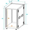 ST Amplifier rack PR-2ST, 18U, 57cm castors - case