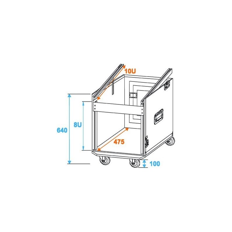 ST Special Combi-case Profi, 8U - case
