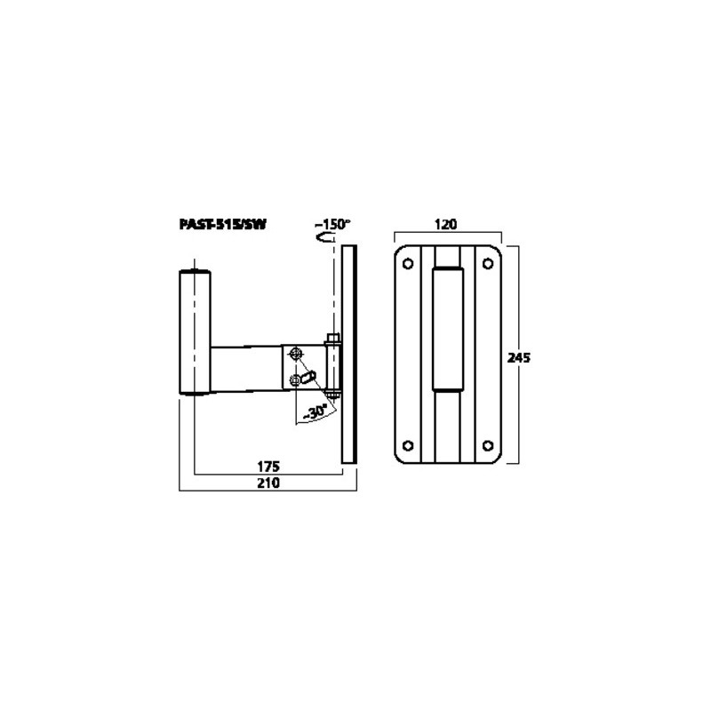 MONACOR PAST-515slsSW - uchwyt głośnikowy