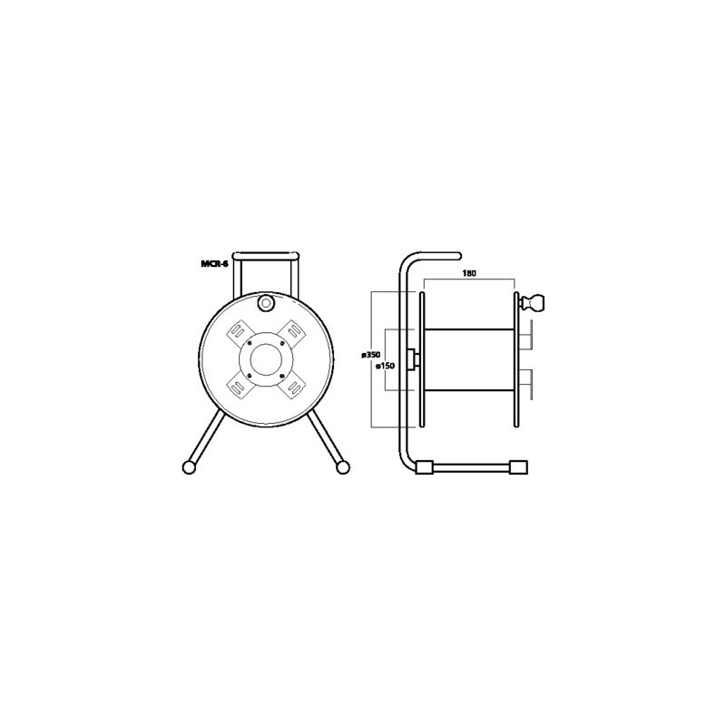 MONACOR MCR-6 - bęben kablowy