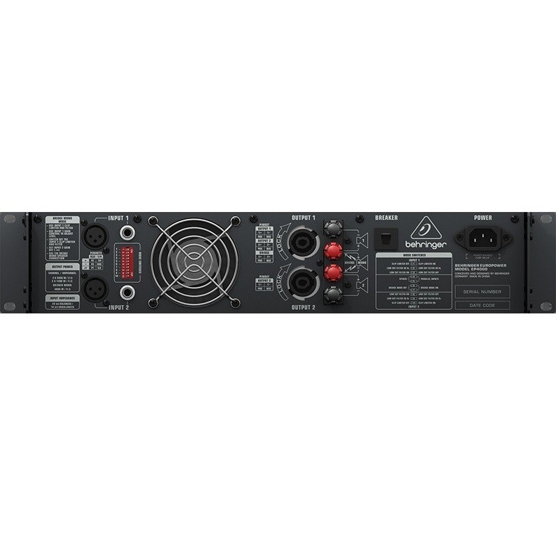 Behringer EP 4000 - back