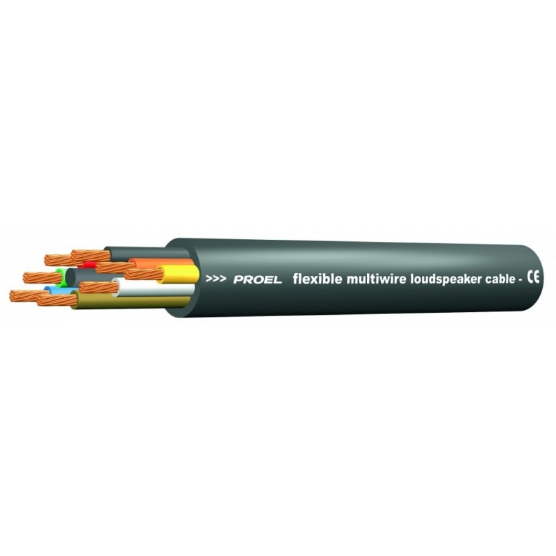 PROEL HPC680BK - Kabel głośnikowy 8x2,00mm2, czarny