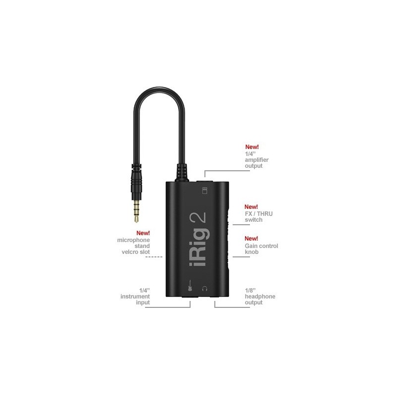 IK Multimedia iRig 2 - interfejs audio na iPad, iPhone , ANDROID