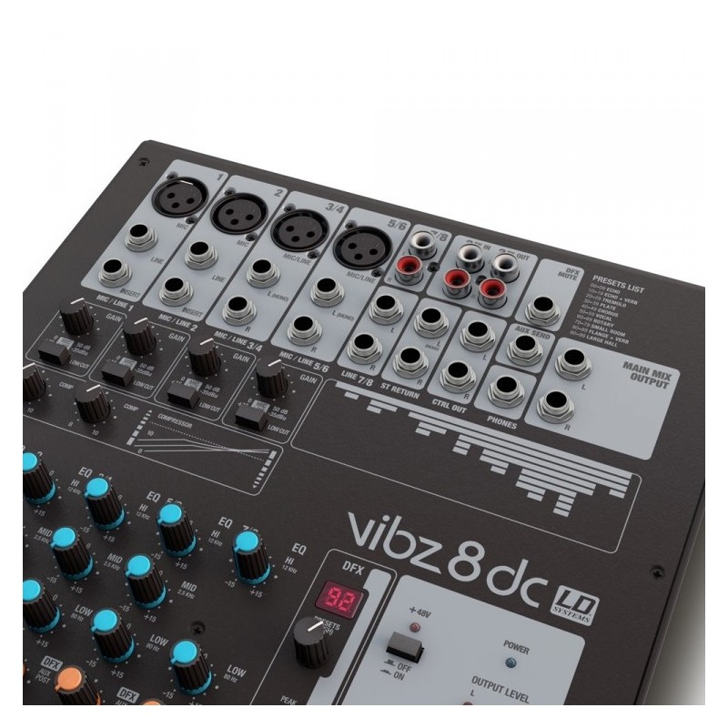LD Systems VIBZ 8 DC - mikser analogowy