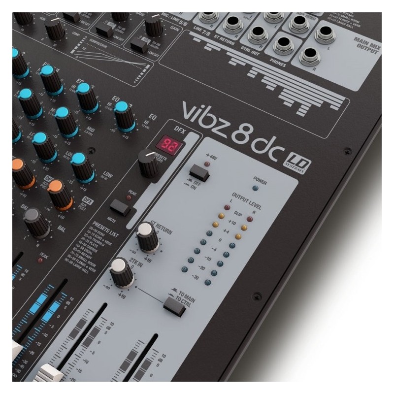 LD Systems VIBZ 8 DC - mikser analogowy