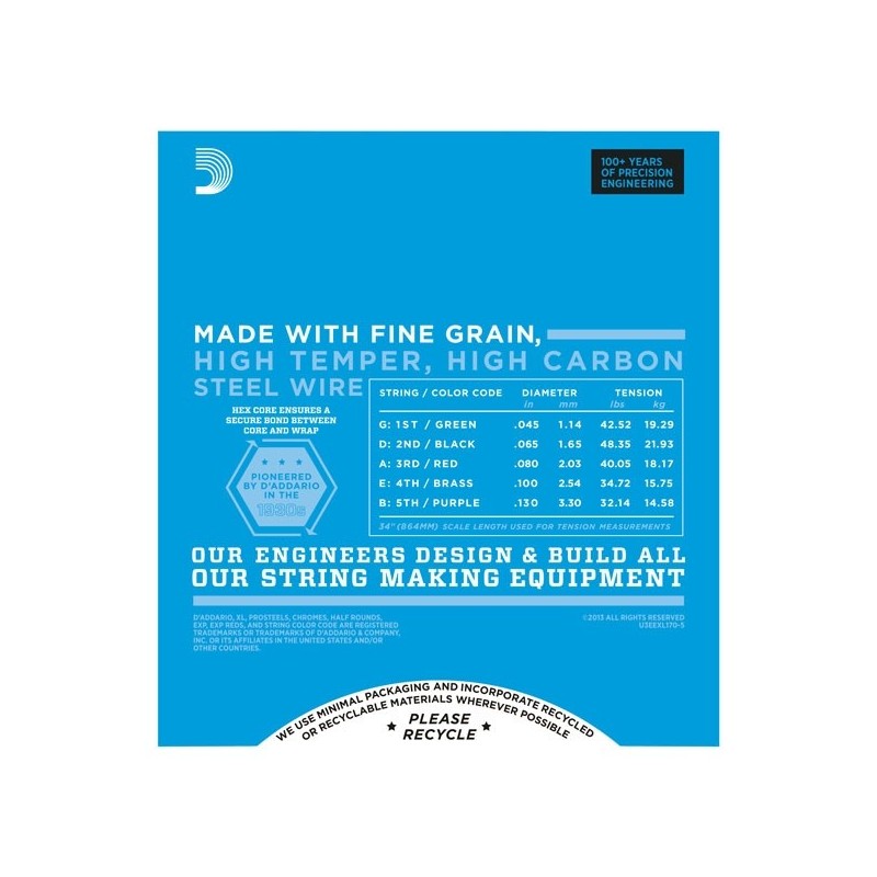D`ADDARIO EXL170-5 - struny basowe