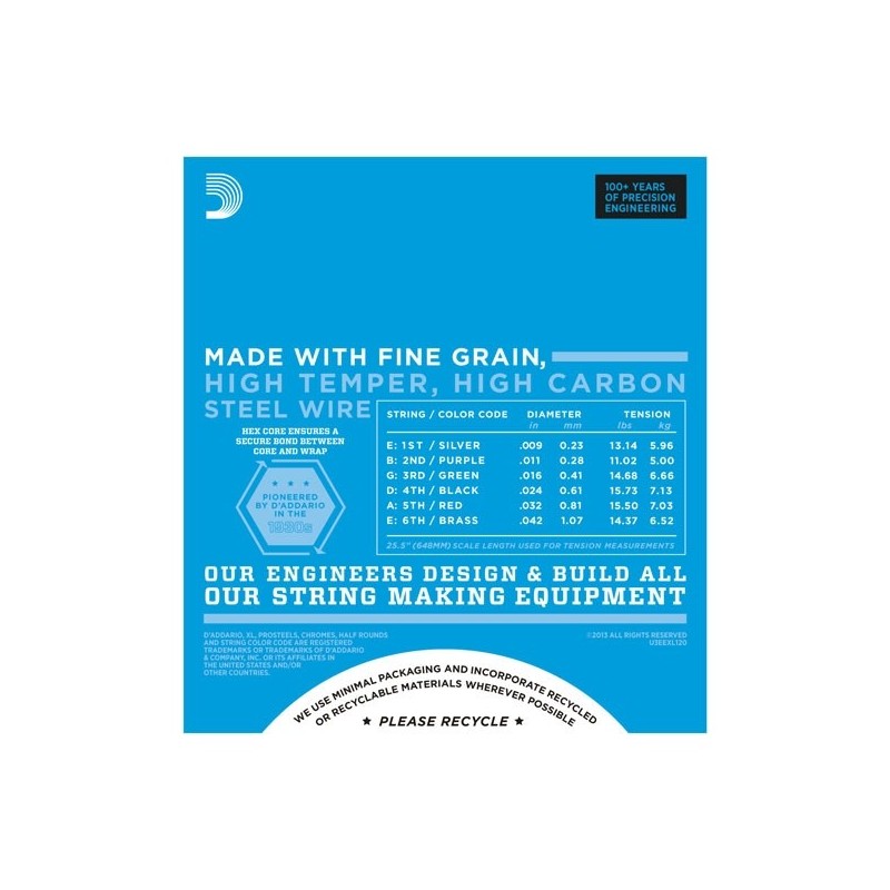 D`ADDARIO EXL 120 - struny do git. elektrycznej