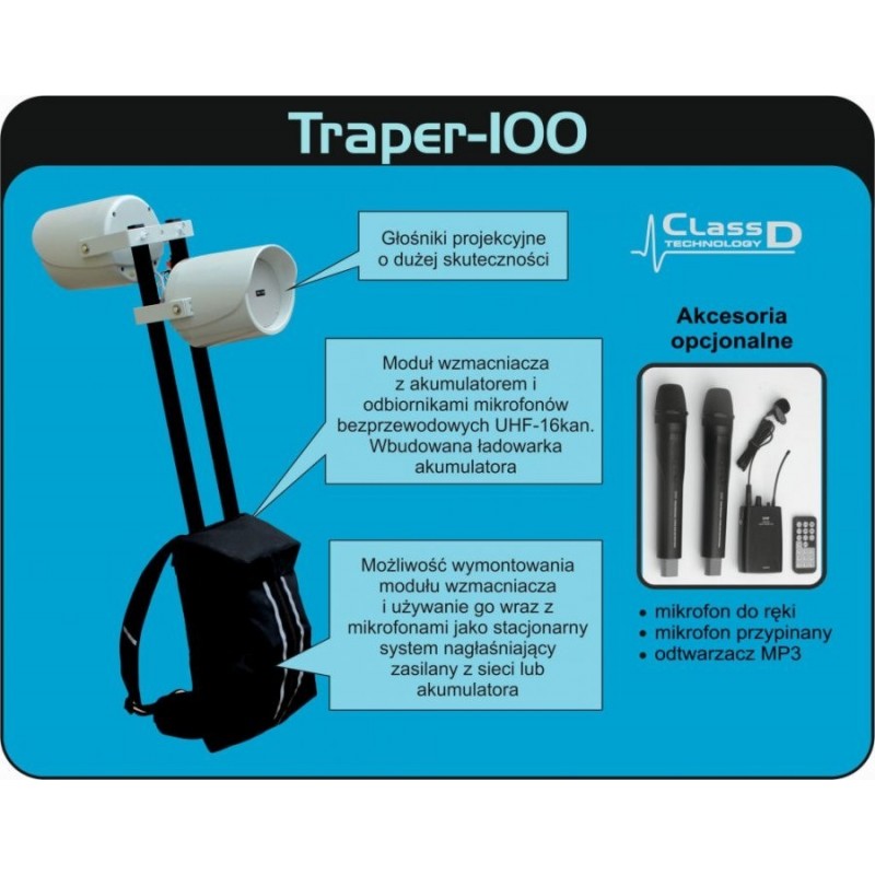 REHARD Traper-100sls1 - nagłośnienie pielgrzymkowe