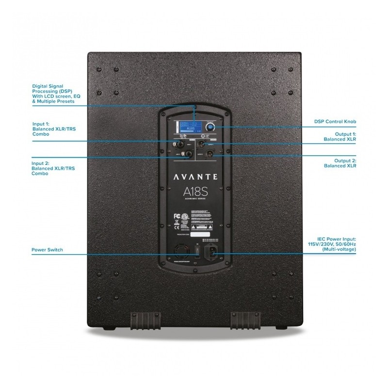 Avante Achromic A18S - subwoofer aktywny