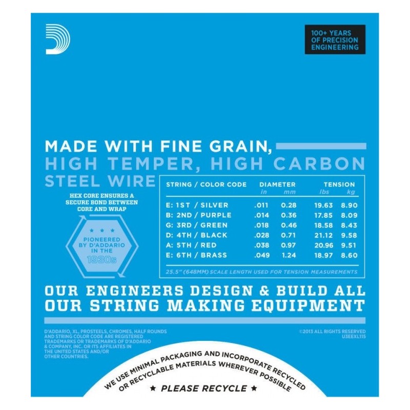 D`ADDARIO EXL 115 - struny do git. elektrycznej