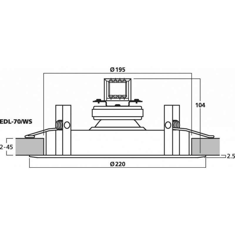 MONACOR EDL-70slsWS - głośnik sufitowy
