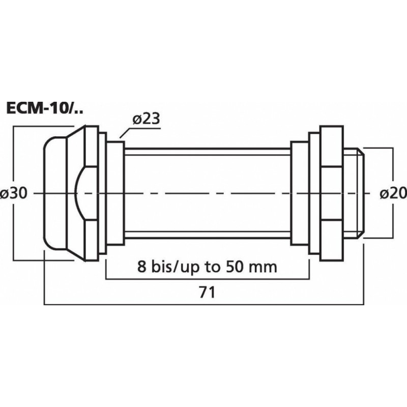 MONACOR ECM-10slsWS - Mikrofon elektretowy, montażowy