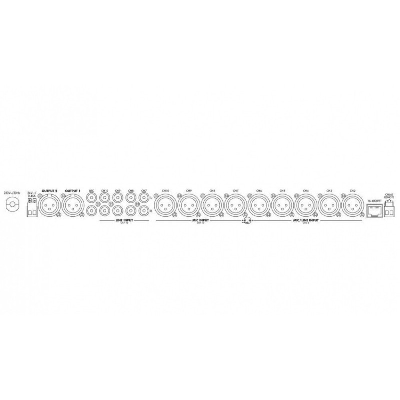 Monacor PA-1414MX - przedwzmacniaczslsmikser PA