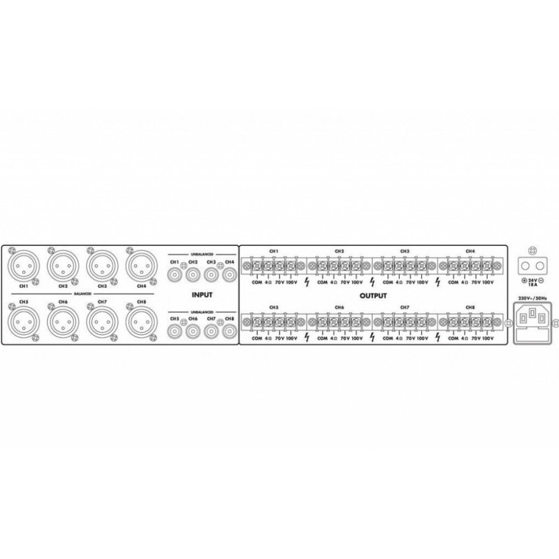 Monacor PA-1850D - wzmacniacz cyfrowy