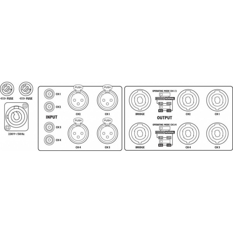 IMG STAGE LINE STA-2000D - wzmacniacz PA