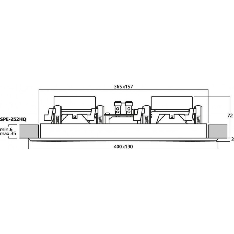 MONACOR SPE-252HQ - głośnik sufitowy