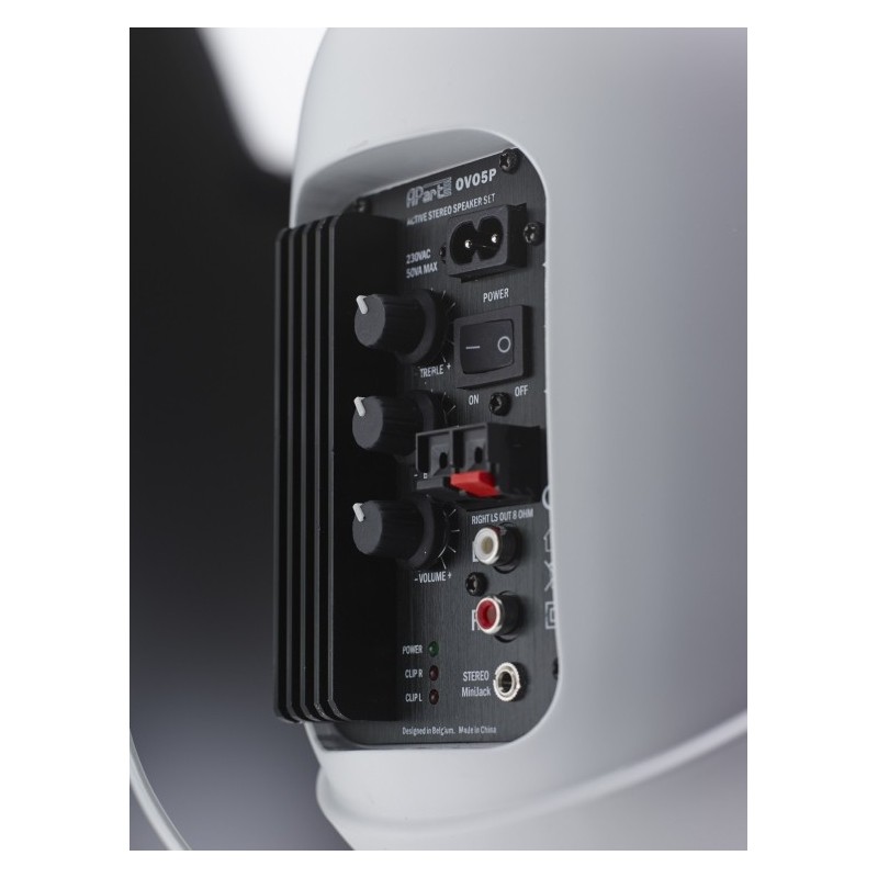 APART OVO5P W - Zestaw 2 kolumn głośnikowych - aktywna + pasywna 2x20W