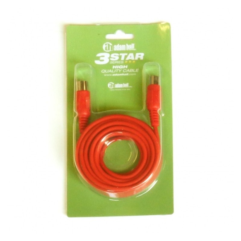 ADAM HALL K3MIDI0300RED - kabel midi 3 m