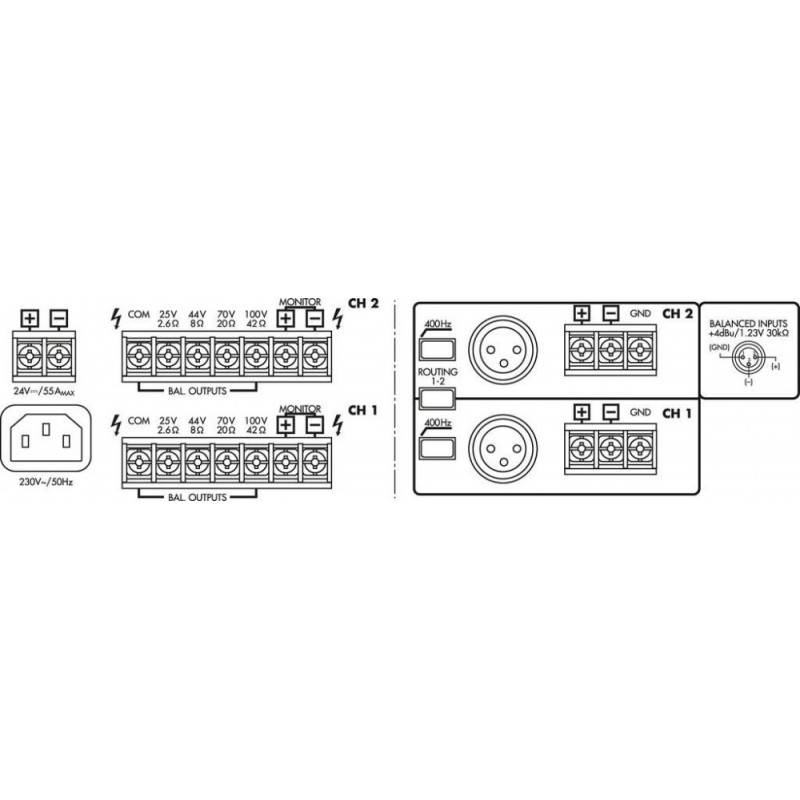 Monacor PA-2240 - wzmacniacz