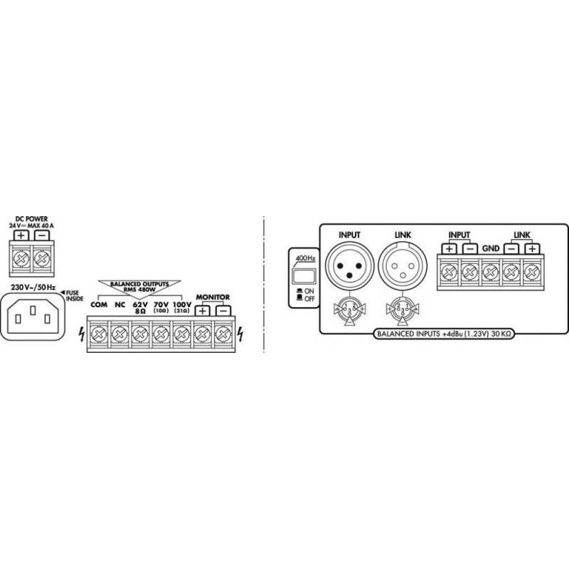 Monacor PA-1480 - wzmacniacz