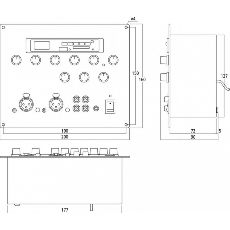 Monacor MXT-52MP3 - Mikser z Mp3