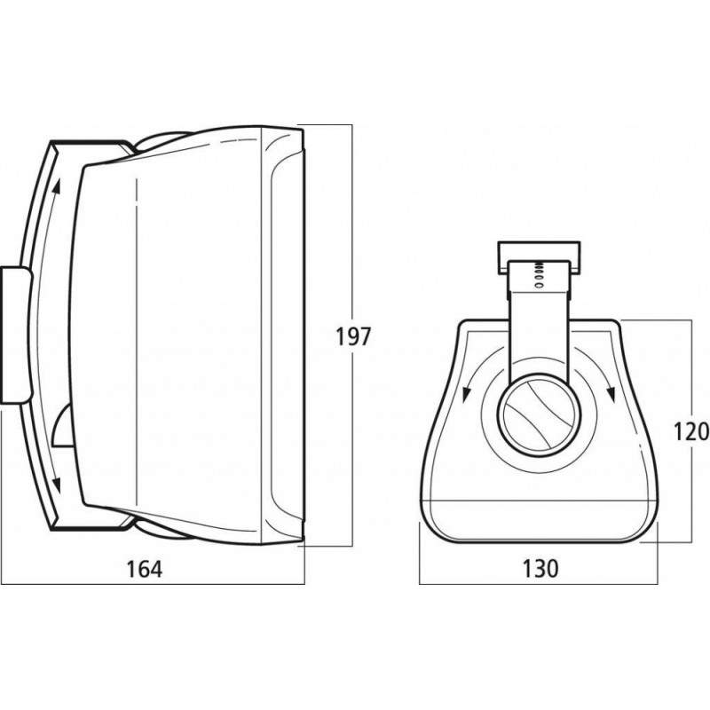 Monacor WALL-04TslsWS - głośniki instalacyjne, para