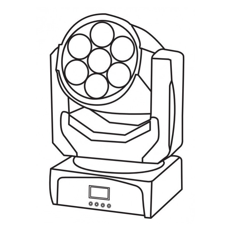 Fractal Lights MINI 715 ZOOM WASH - głowa ruchoma