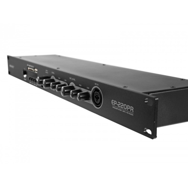 Omnitronic EP-220PR - przedwzmacniacz z radiem mp3 bluetooth