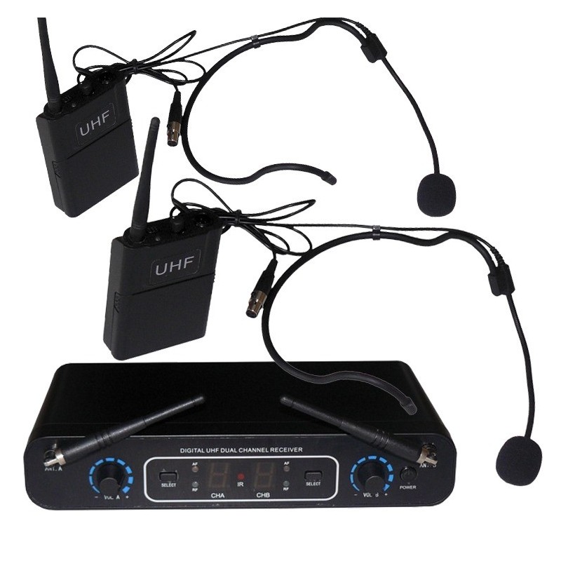 LDM D216slsB16slsN16 - Zestaw bezprzewodowy z mikrofonami nagłownymi