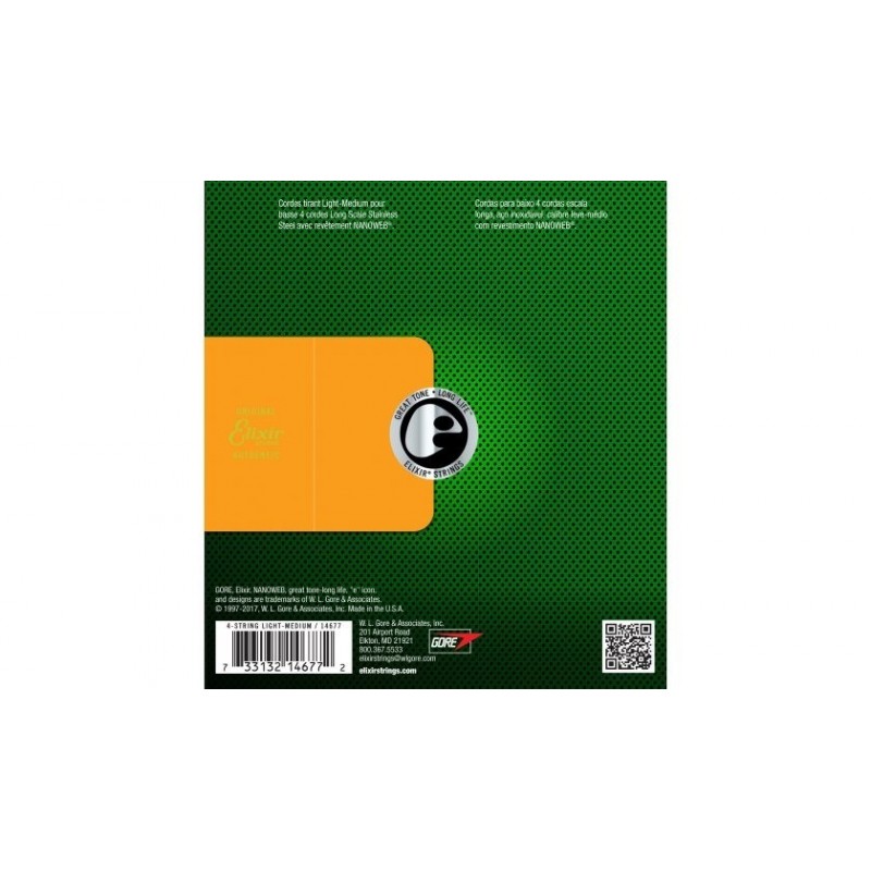 ELIXIR 14677 Bass SS 4-String - Struny do basu 45-105