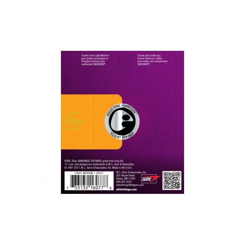 ELIXIR 16077 NanoWeb Bronze - Struny do akustyka 12-56