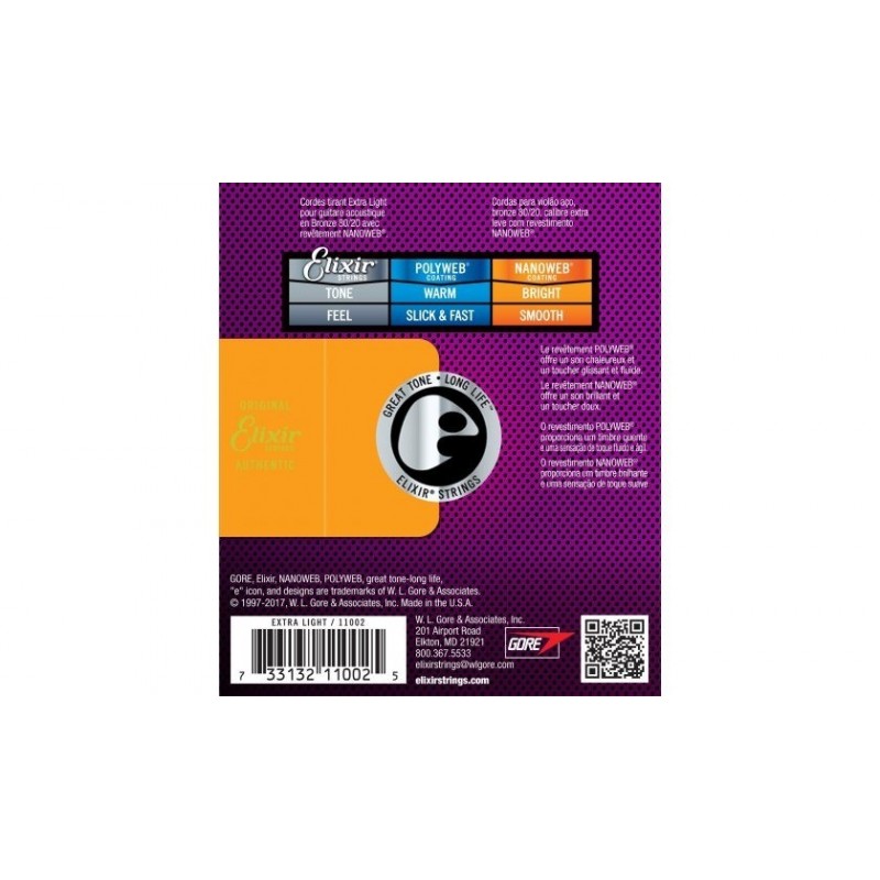 ELIXIR 11002 NanoWeb Bronze 80-20 - Struny do akustyka 10-47