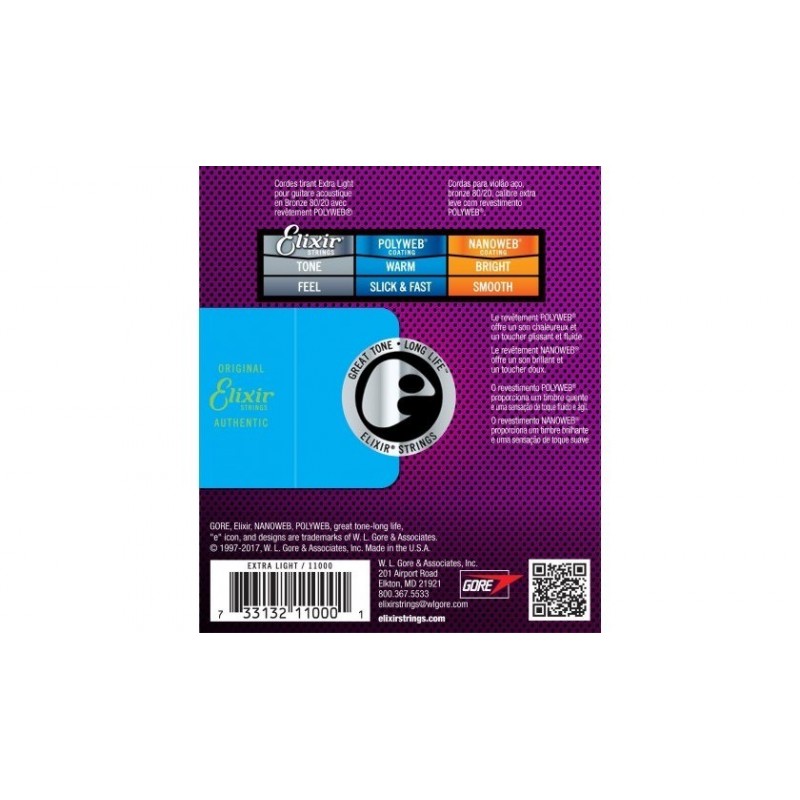 Elixir 11000 PolyWeb Bronze - struny do akustyka 10-47
