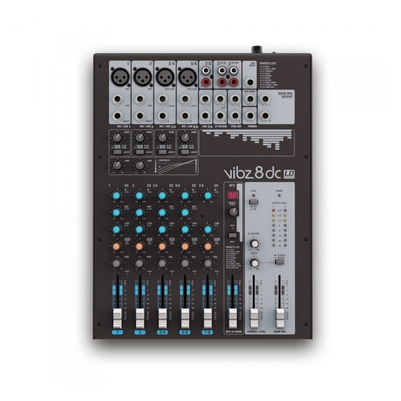LD Systems VIBZ 8 DC - mikser analogowy