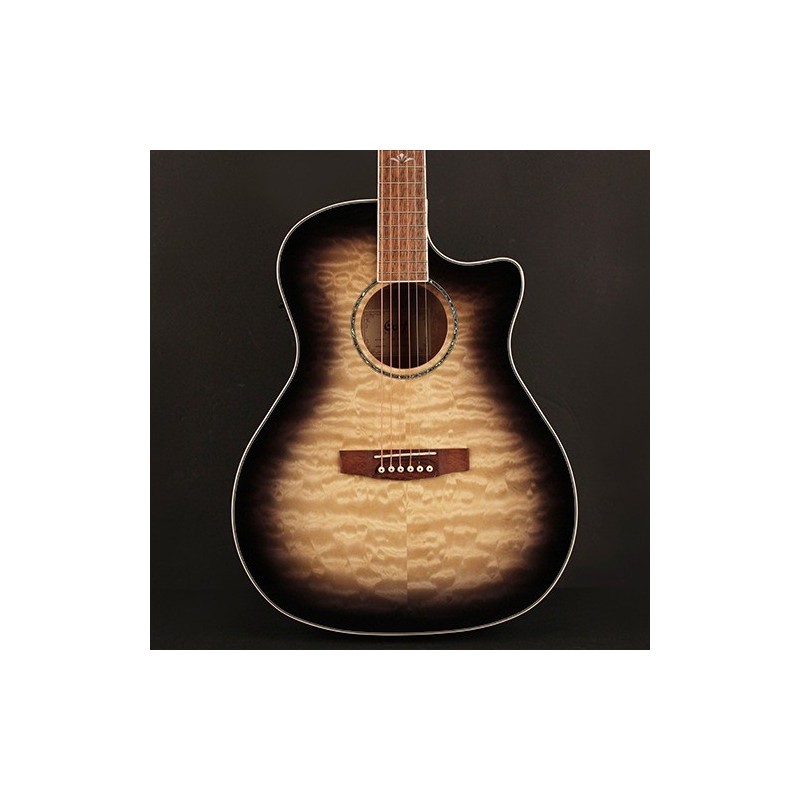 Cort GA QF TBB - gitara elektroakustyczna z pokrowcem