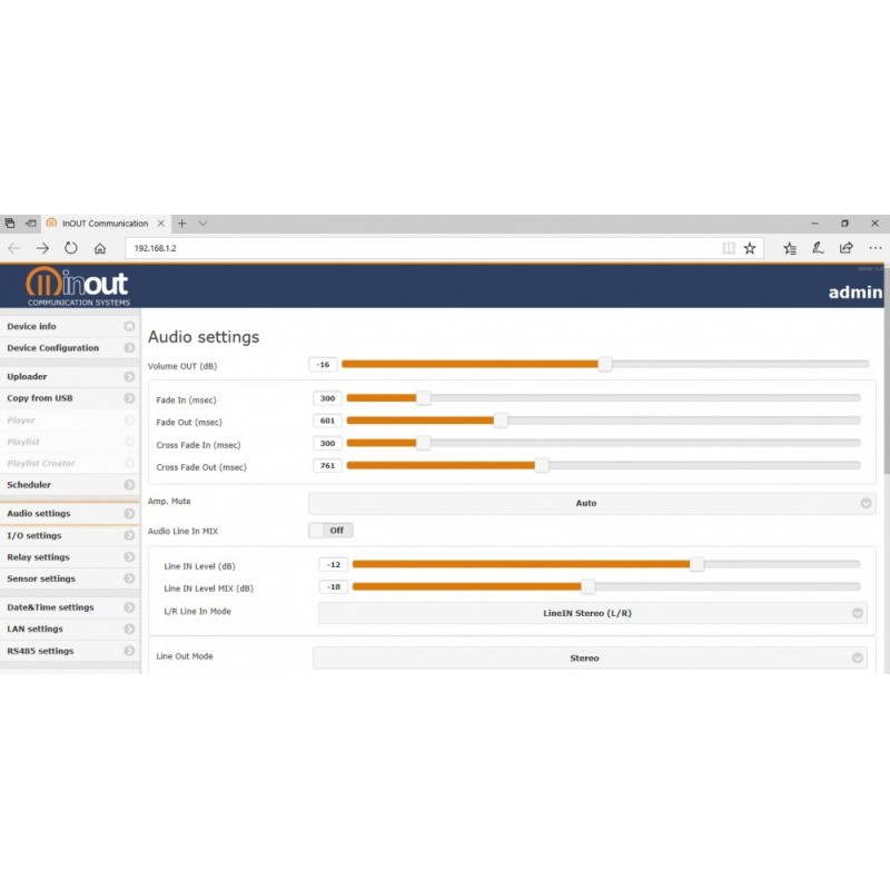 IN OUT NP-10 - Odtwarzacz audio z wzmacniaczem