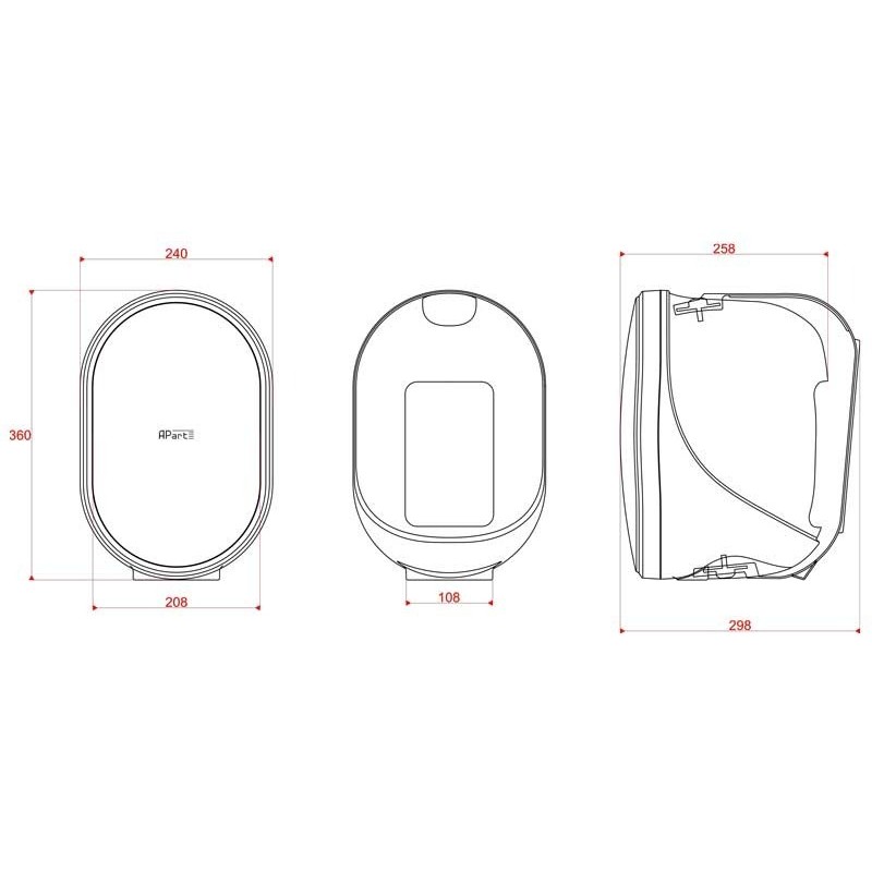 APART OVO8P W - kolumna instalacyjna aktywna