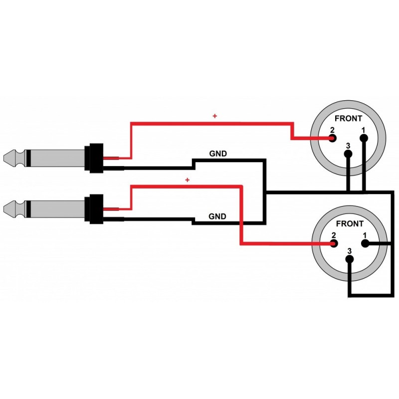 REDS AU5660 BX - Kabel 2 X Jack - 2 X XLR F 6M