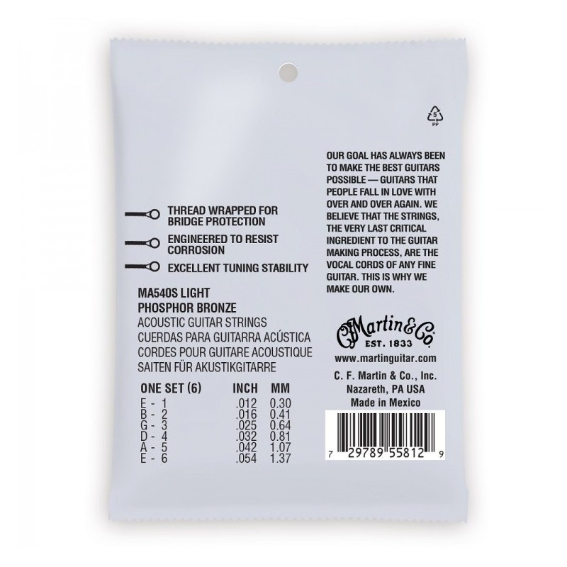 MARTIN MA-540Ssls12 - Struny do gitary akustycznej