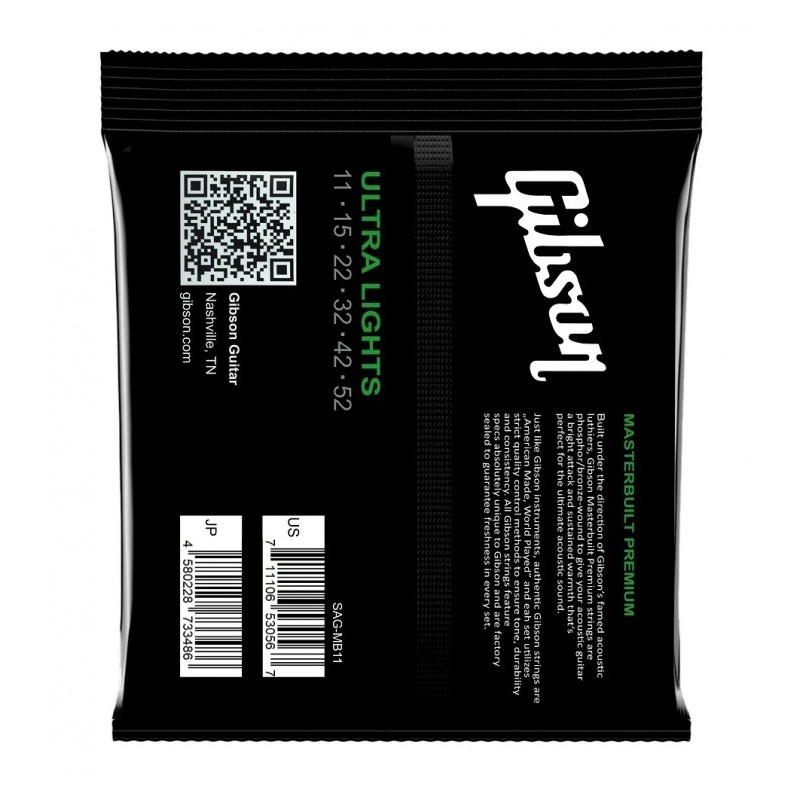 Gibson SAG-MB11 - struny do gitary akustycznej 11-52