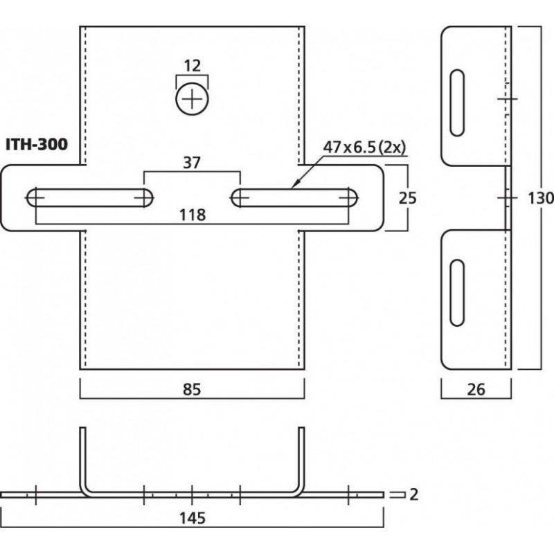 Monacor ITH-300 - Uchwyt do montażu na maszcie